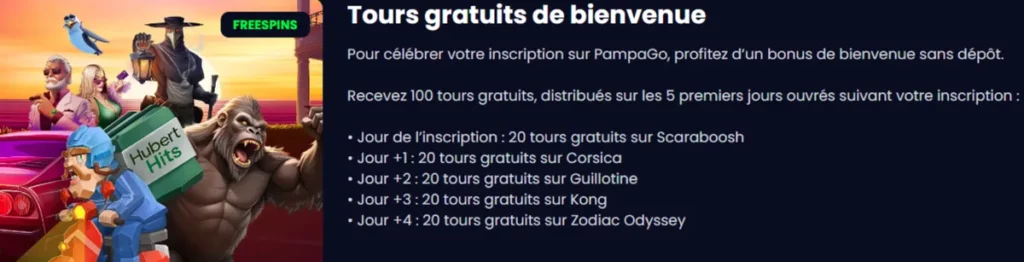 Les tours gratuits de Pampago
